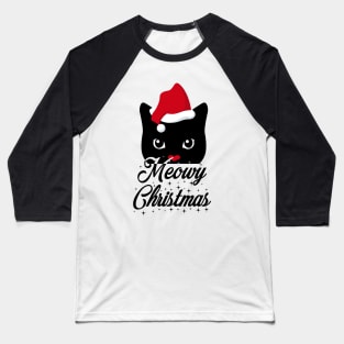 Meowy Christmas Baseball T-Shirt